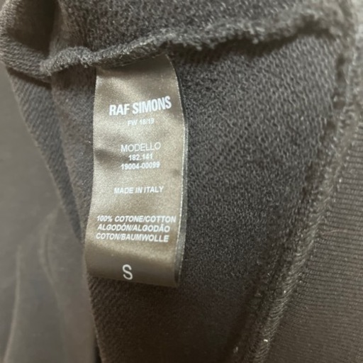 RAF SIMONS バックプリント　スウェット