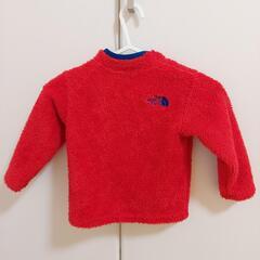 ノースフェイス　キッズ　ボアジャケット　90　赤の画像
