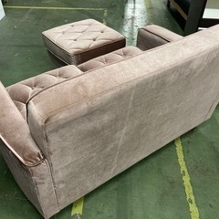 ● 2人掛けソファー、オットマン付き、ベルメゾンの画像