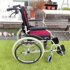 ケアテック 折りたたみ式 車椅子　/DJ-1118の画像