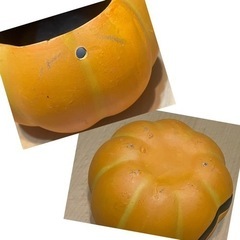 かぼちゃ型の陶器入れ物 今ならハロウィンデザインバケツもプレゼントの画像