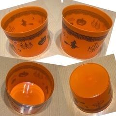 かぼちゃ型の陶器入れ物 今ならハロウィンデザインバケツもプレゼントの画像