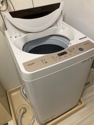 SHARP 全自動 洗濯機 ES-GE6F ほぼ新品! 4年保証付き