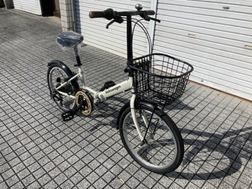 【20インチ折りたたみ】ホルクスワーゲン製　6段変速付き　前後タイヤ、サドル新品❗️若林自転車　唐崎店　SALE中❗️