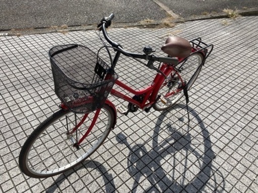 【26インチ自転車】6段変速付き　前かご、ライト新品❗️若林自転車　唐崎店　SALE中❗️ 26インチ自転車】6段変速付き 前かご、ライト新品❗️若林自転車 唐崎