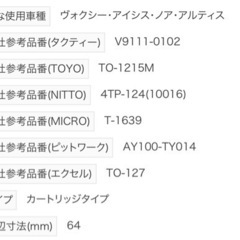ヴォクシー・アイシス・ノア・アルティス　オイルウィルター　2個の画像