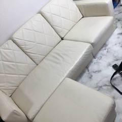 3人掛け　レザーソファー