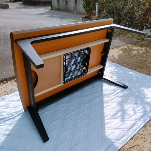 中古 ニトリ 家具調こたつ 2020年製 コタツ アーチG 105 MBR/BK ヒーターユニット/MS-303H 長方形 1050mm×700ｍｍ×380ｍｍ