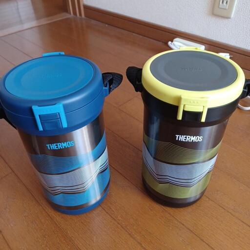 キャンプ用品！THERMOSHandycoolerブルー\u0026イエロー