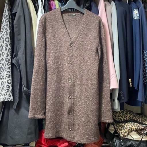 コムデギャルソン オムプリュス ロングカーディガン ブラウン S AD2012