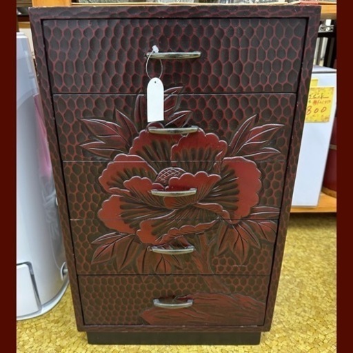 鎌倉彫 小引き出し 幅30cm チェスト 民芸家具