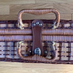 ピクニックバスケット　カゴバッグ　ナチュラルの画像