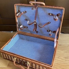 ピクニックバスケット　カゴバッグ　ナチュラルの画像