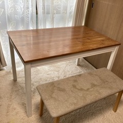 4人掛けテーブルと長椅子　11/3まで。まだお譲り相手は決まって...