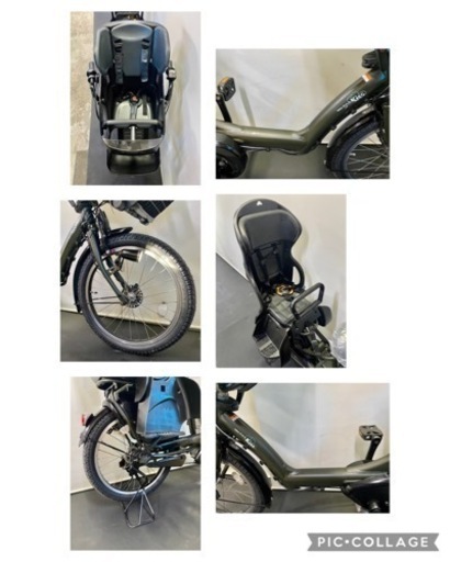 関東全域送料無料 保証付き 電動自転車　ヤマハ　パスキッスミニ　20インチ 3人乗り 8.9ah 緑