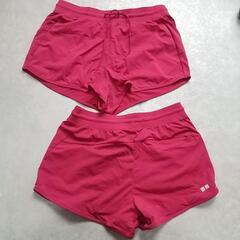 ランニングの短パンMとS　ユニクロ　マゼンタ