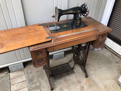 アンティークミシン 足踏みミシン PRINCE プリンス HA-1 鉄脚 昭和レトロ 骨董品 ブラック