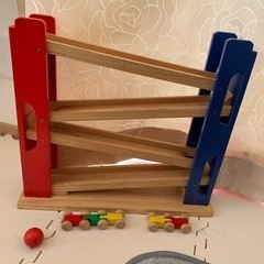 受け渡し予定くるくるスロープ　木製　木製玩具