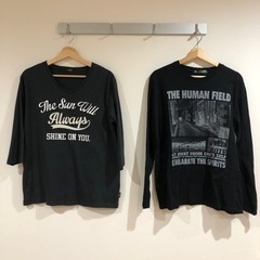 AZULダークグレーLLサイズ7部袖＋プリント長袖TシャツLサイズ