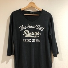 AZULダークグレーLLサイズ7部袖＋プリント長袖TシャツLサイズの画像