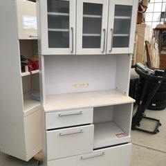 ニッセン キッチンボード 白 W90cm×D45cm×H180