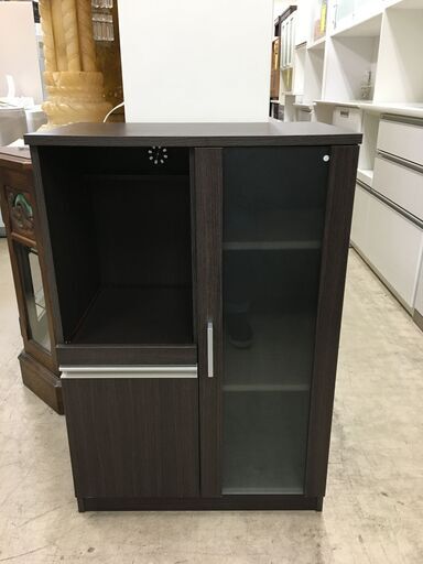 ニトリ レンジ台 フォルム 9060 キッチン収納 レンジボード 食器棚 おしゃれ 幅60cm ブラウン 茶 クリーニング済 堺市 石津