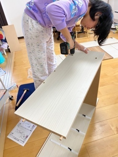 ♥️一個だけonly one♥️超美品♥️♥️棚　高さ182X幅60x深32キッチン収納　チェスト　食器棚　おもちゃ収納　ミルク色　超
