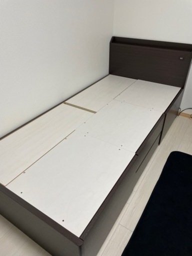 ニトリ シングルベッドフレーム ジオ ブラウン