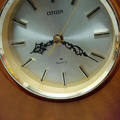CITIZEN☆昭和レトロ☆カエデ年輪置時計☆クォーツの画像