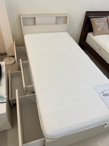 [収納付] シングルベッド　マットレス付き　おすすめ
