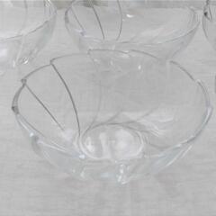 HOYA特製　食器　クリスタル風かざぐるまのグラスボウル　そうめん　サラダの画像
