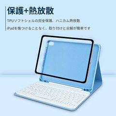 iPad Air用キーボード内蔵ケース ブルー　新品未使用の画像