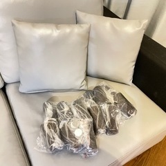3人がけ　カウチソファ　コーナーソファ　オットマン付の画像