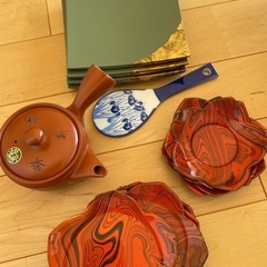 値下げします！茶托　急須　タッパー　お食い初めセット　他の画像