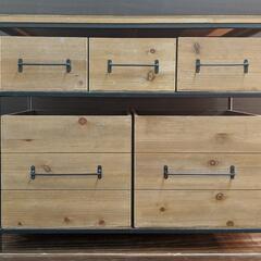 アンティーク　ウッド引出収納ラック