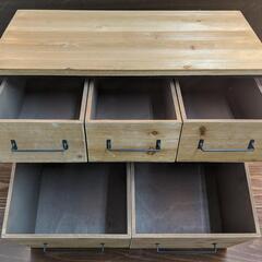 アンティーク　ウッド引出収納ラックの画像