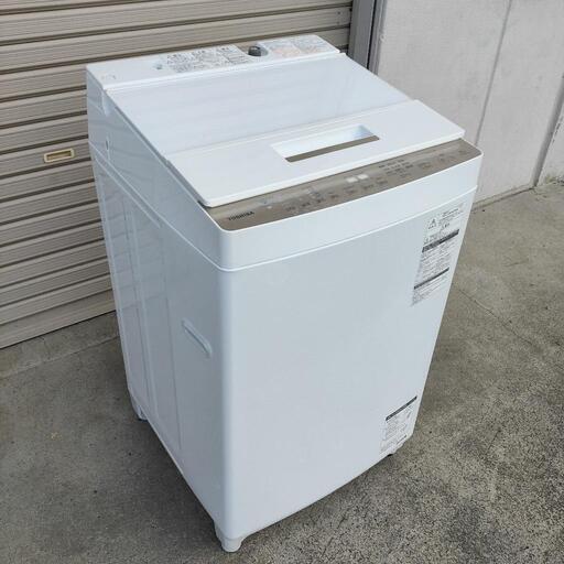 中古品 TOSHIBA 東芝 8.0kg 洗濯機 AW-BK8D7 2018年製 ウルトラファインバブル洗浄 管N170