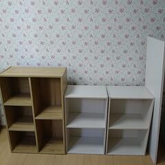 【順番にお話中】カラーボックス　3個　と　板1枚