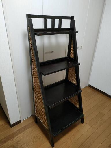 おしゃれなアジアンシェルフ　棚　ブラウン