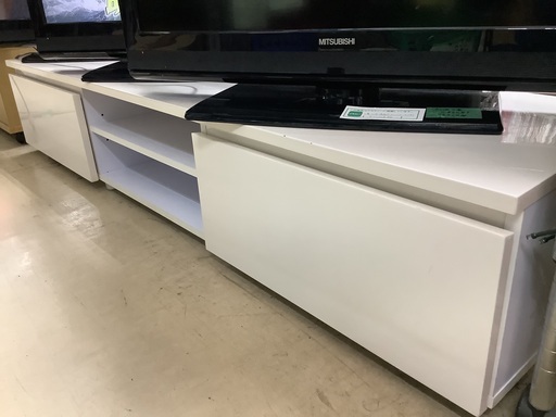 テレビ台 白 W160cm 管E221029HK (ベストバイ 静岡県袋井市)