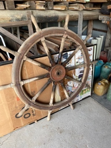 舵輪　アンティーク　骨董　舵　舵輪　インテリア