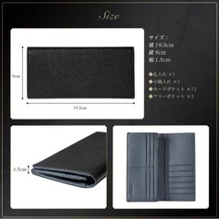 GLEVIO[グレヴィオ] 一流 の 財布 職人 が 作る 長財布 メンズ 束入れ 大容量 プレゼント 薄い ビジネス スタイリッシュの画像