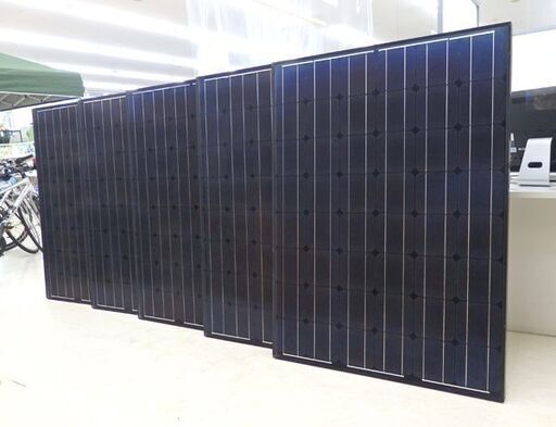 北海道 千歳市/恵庭市 5枚セット!!東芝/TOSHIBA 太陽電池モジュール LPV-200E-BLK-J 太陽光発電 ソーラーパネル 200W 現状品 ①