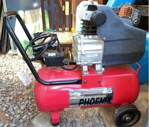 【売却済】エアーコンプレッサ　HX7007 アネスト岩田キャンベル　24ℓ オイル式