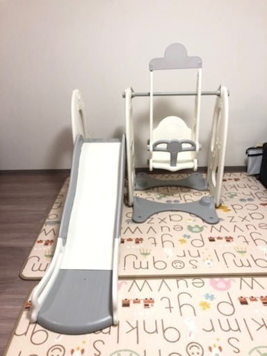 【美品】バスケットコート付き滑り台ブランコ