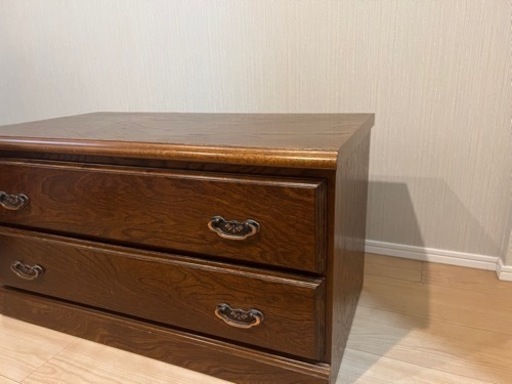 三越家具　2段ローチェスト　ブルージュ