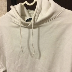 メンズ　パーカー　裏起毛　白　L
