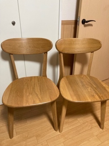 ダイニングチェア　リバー　北欧　2脚セット