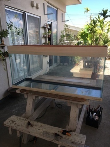 値段交渉有！W123cm xD33cm xH52cm(59.5cm)水槽　中古