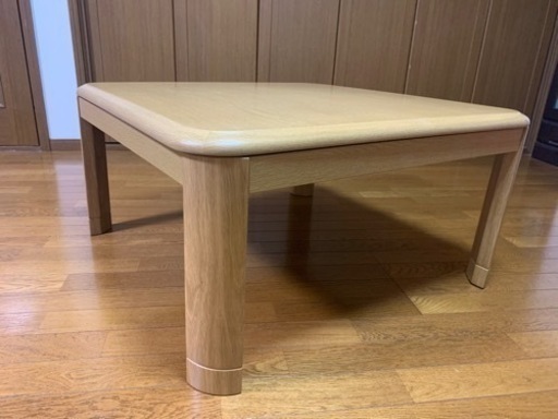 美品:正方形家具調こたつ80x80 一人暮らしの方におすすめ！